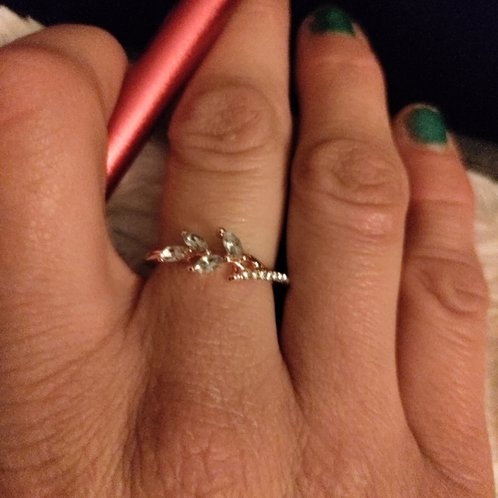 Exquisite 18k Rose Gold filled Eternity Ring